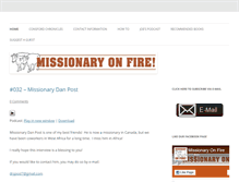 Tablet Screenshot of missionaryonfire.com